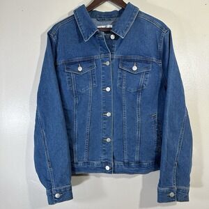 89th & Madison Women's M Mid Wash Denim Jean Jacket 70s 80s‎